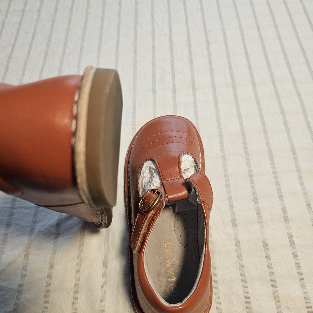 L'Amour Brown Kids Dress Shoes - Picture 6 of 7